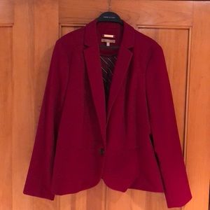 Talbots blazer suit jacket beautiful red 18